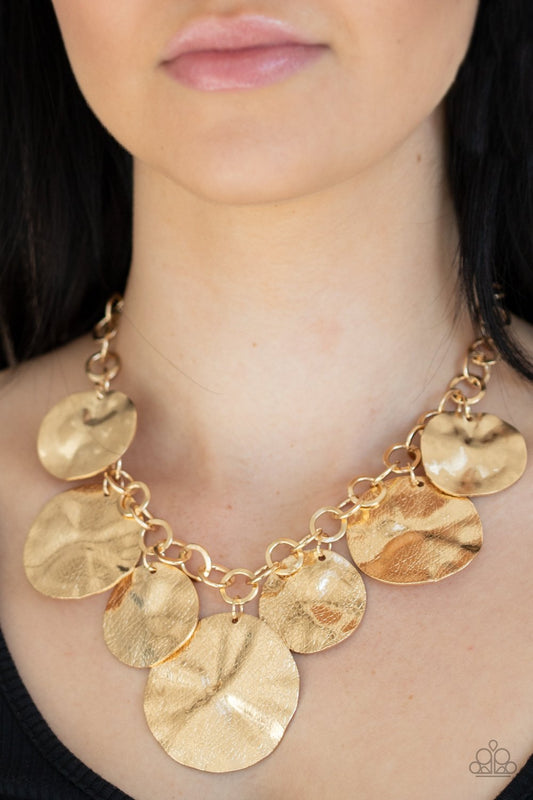 Barely Scratched the Surface-gold-Paparazzi necklace