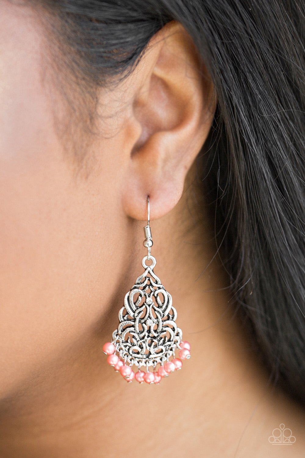 Baroque the Bank - orange - Paparazzi earrings