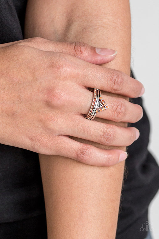 Base Over Apex-orange-Paparazzi ring