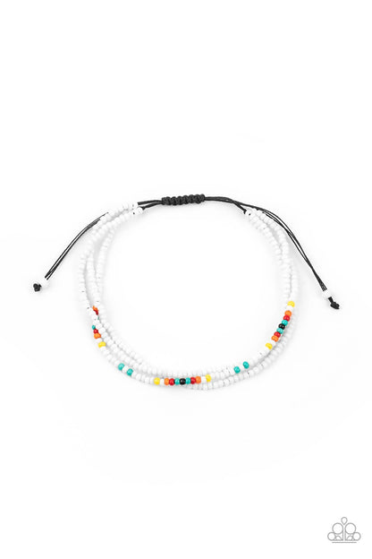 Basecamp Boyfriend - white - Paparazzi bracelet