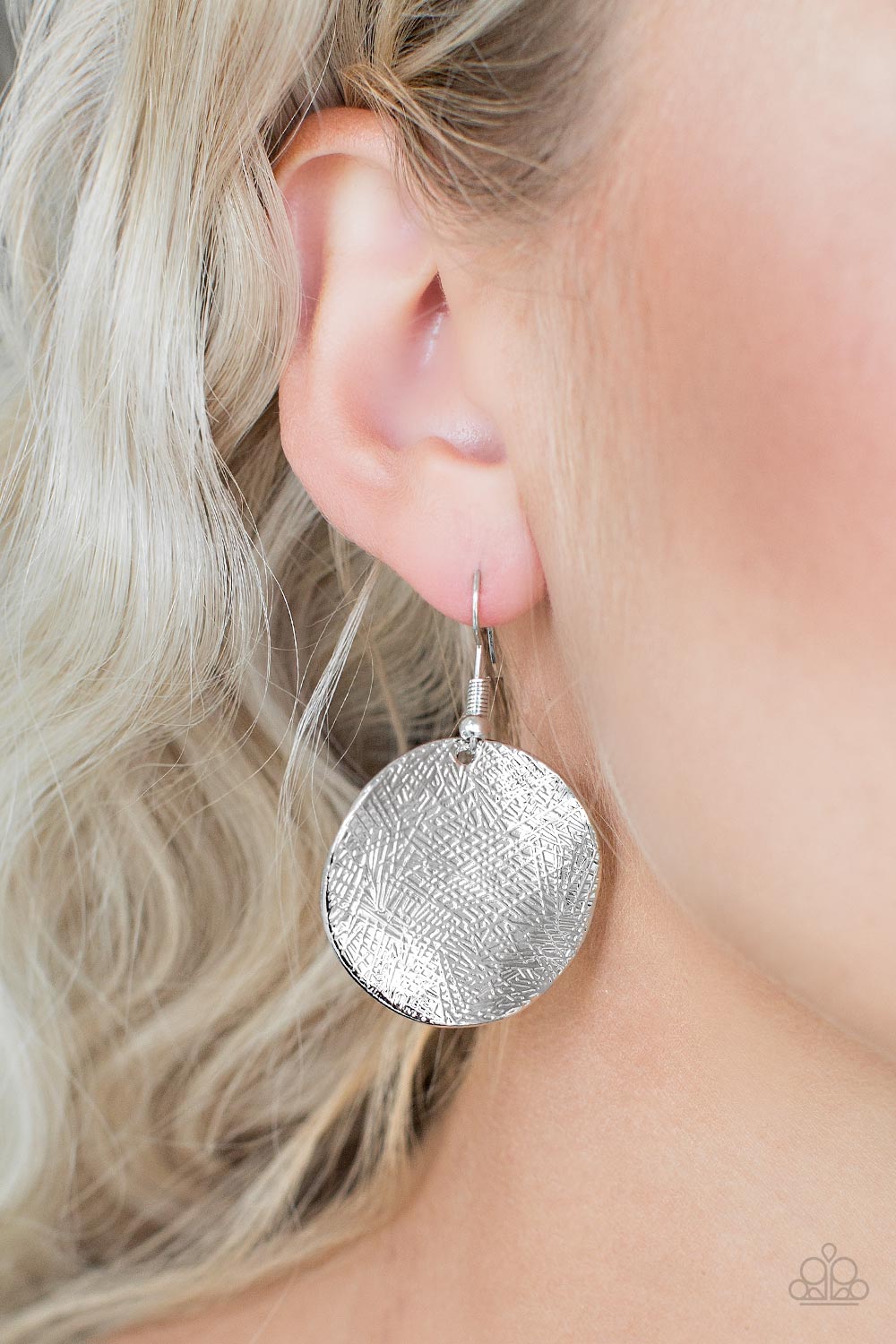 Basic Bravado - silver - Paparazzi earrings