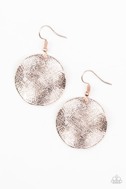 Basic Bravadao - rose gold - Paparazzi earrings