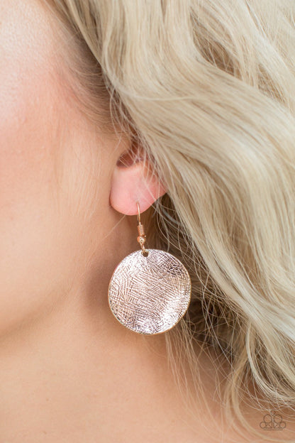 Basic Bravadao-rose gold-Paparazzi earrings