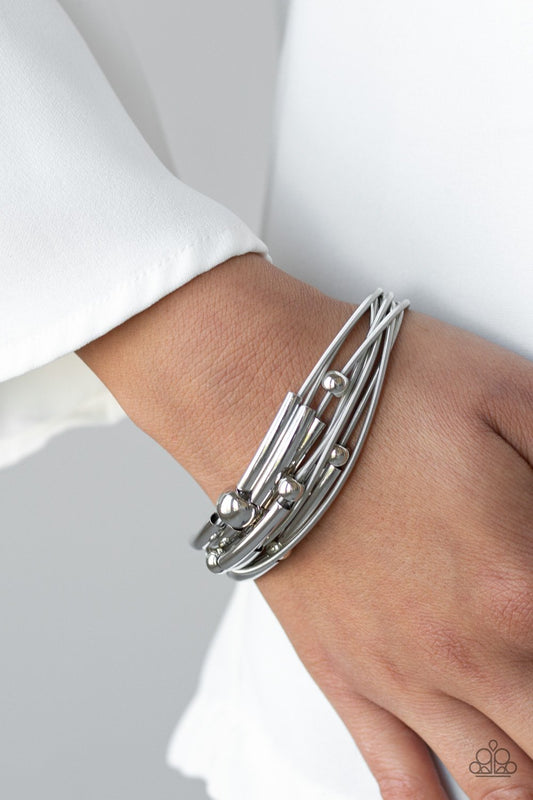 Basic Magnetics-silver-Paparazzi bracelet