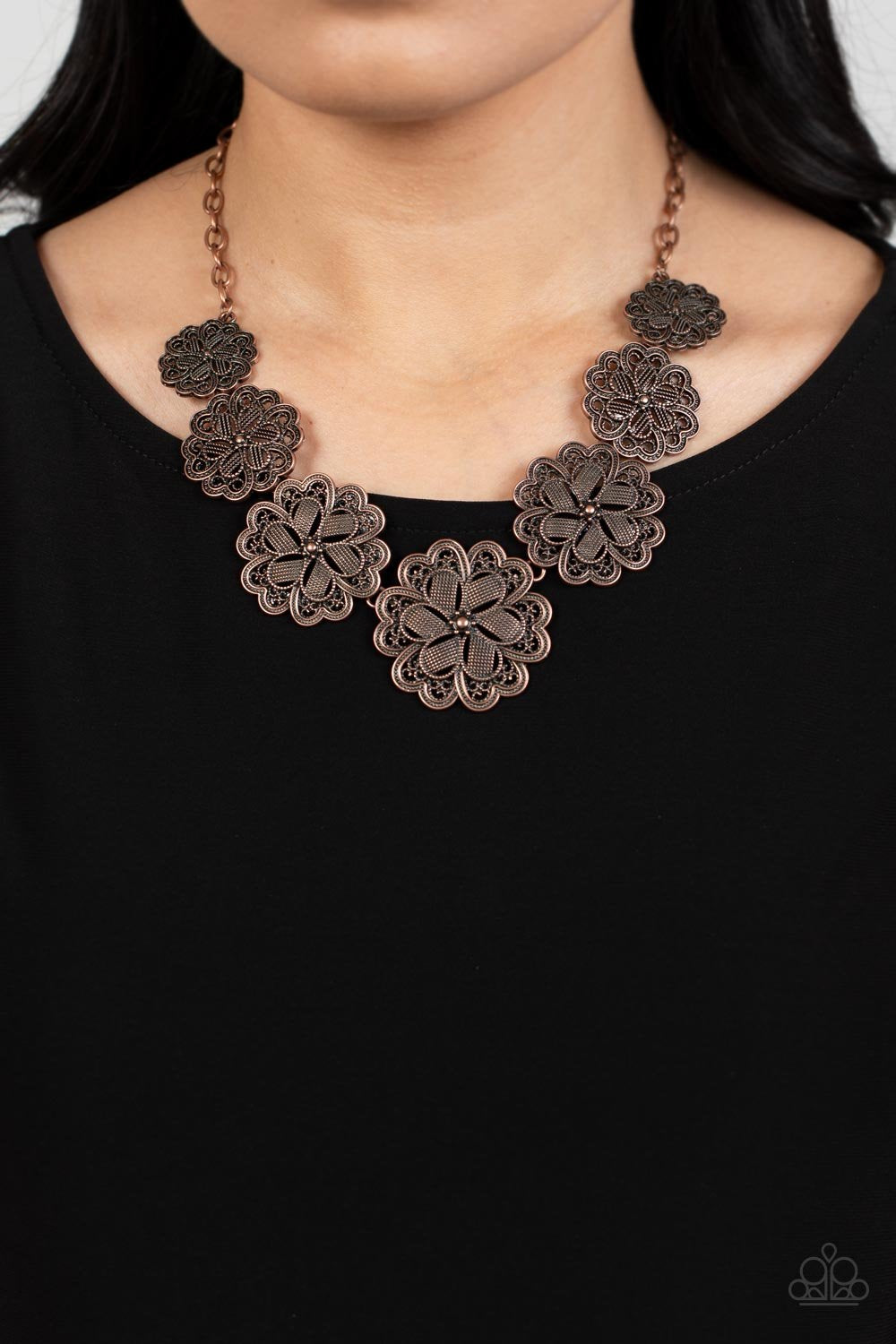 Basketful of Blossoms - copper - Paparazzi necklace