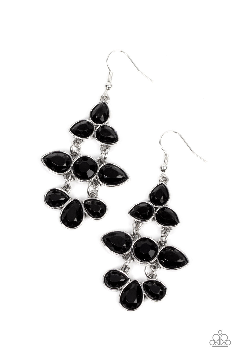 Bay Breezin - black - Paparazzi earrings