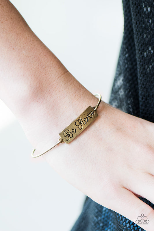 Be Fierce - brass - Paparazzi bracelet