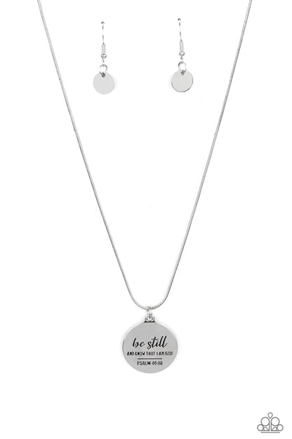 Be Still - silver - Paparazzi necklace