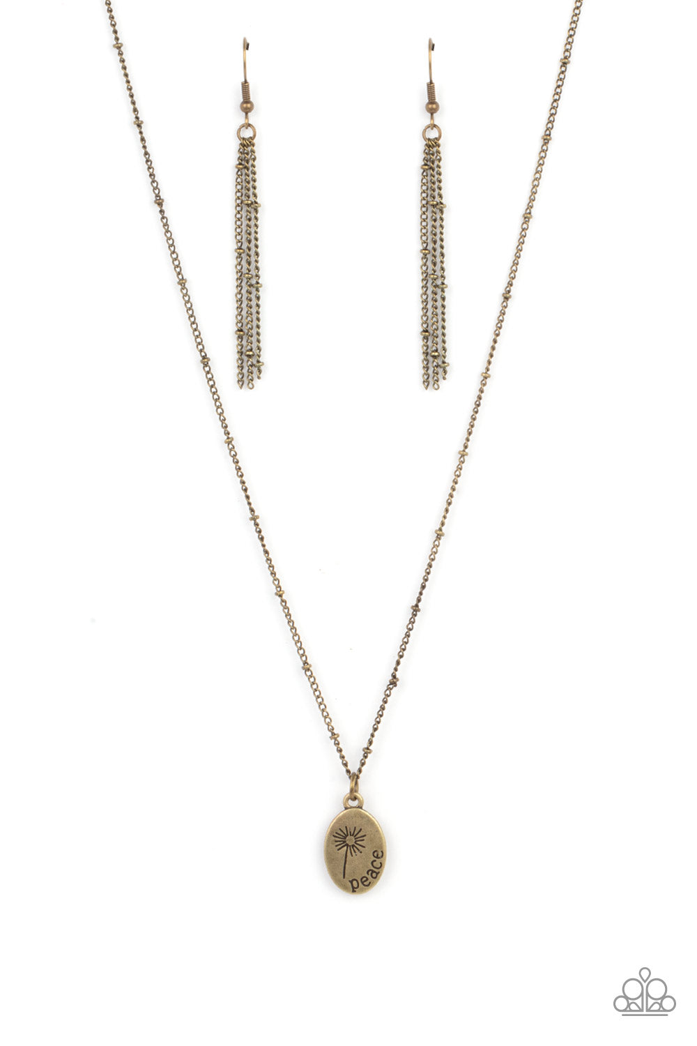 Be The Peace You Seek - brass - Paparazzi necklace
