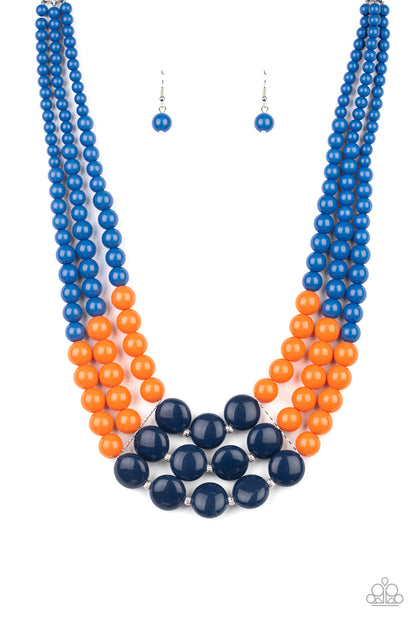 Beach Bauble - blue - Paparazzi necklace