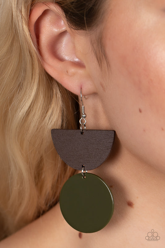 Beach Bistro - green - Paparazzi earrings