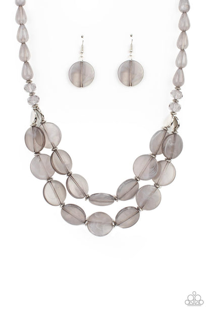 Beach Day Demure - silver - Paparazzi necklace