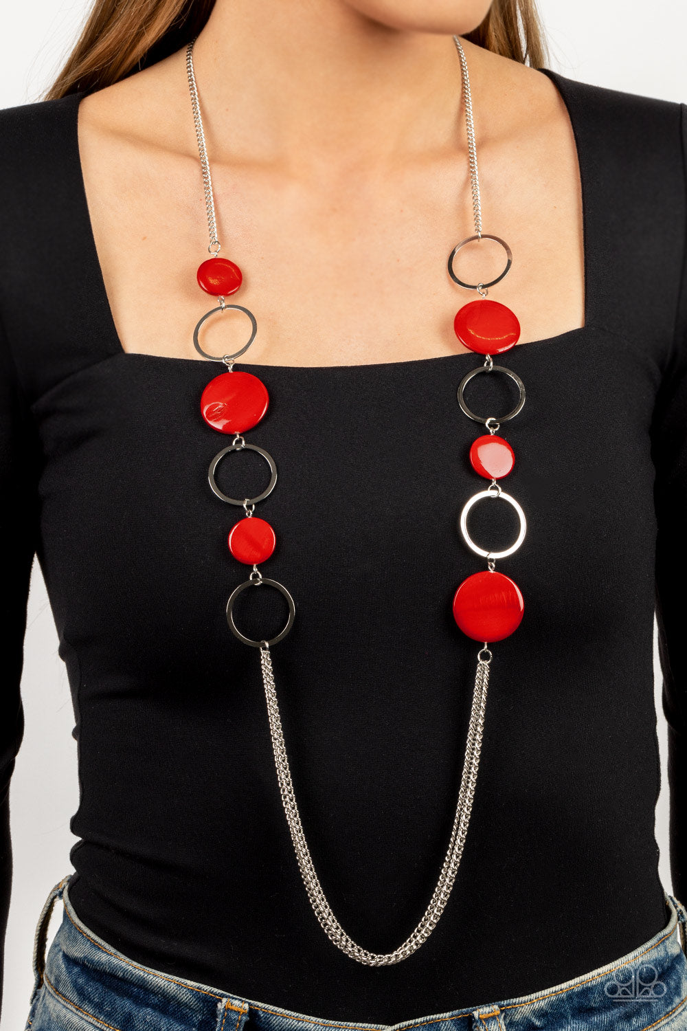 Beach Hub - red - Paparazzi necklace