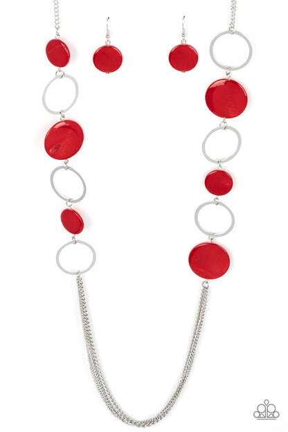 Beach Hub - red - Paparazzi necklace