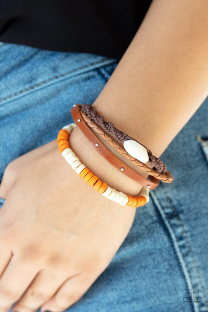 Beach Bounty-orange-Paparazzi bracelet