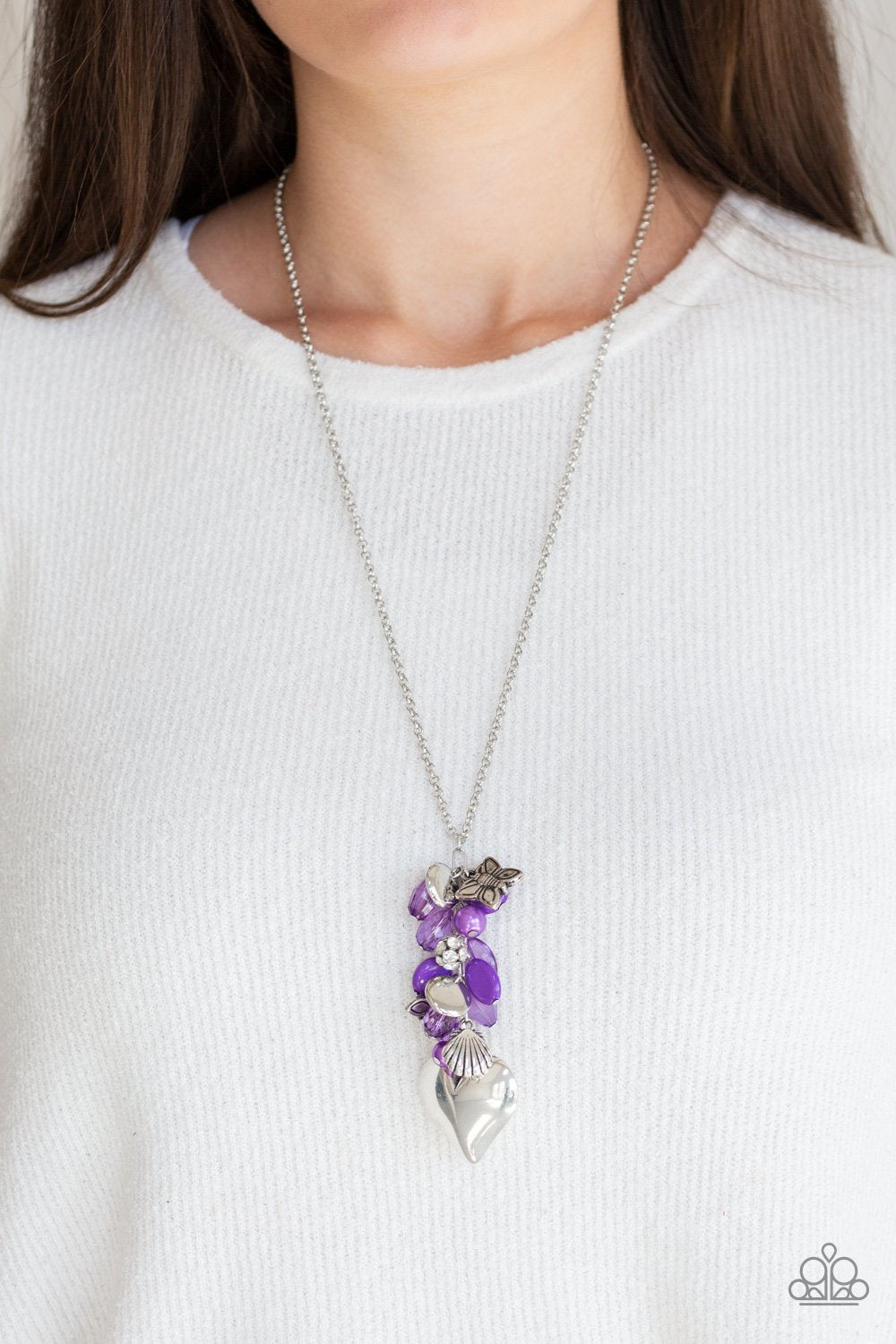 Beach Buzz - purple - Paparazzi necklace