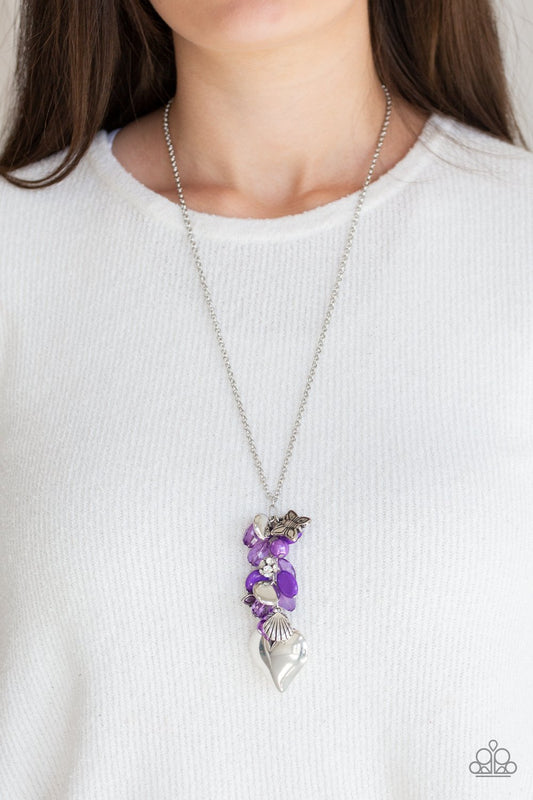 Beach Buzz - purple - Paparazzi necklace