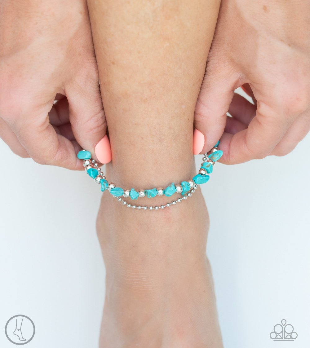 Beach Expedition-blue-Paparazzi anklet