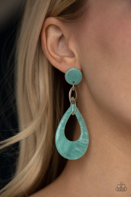 Beach Oasis-blue-Paparazzi earrings