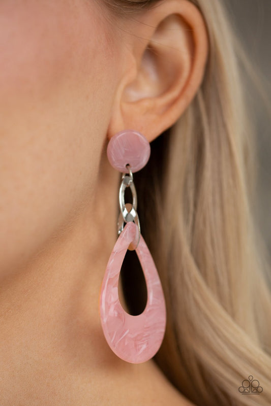 Beach Oasis-pink-Paparazzi earrings