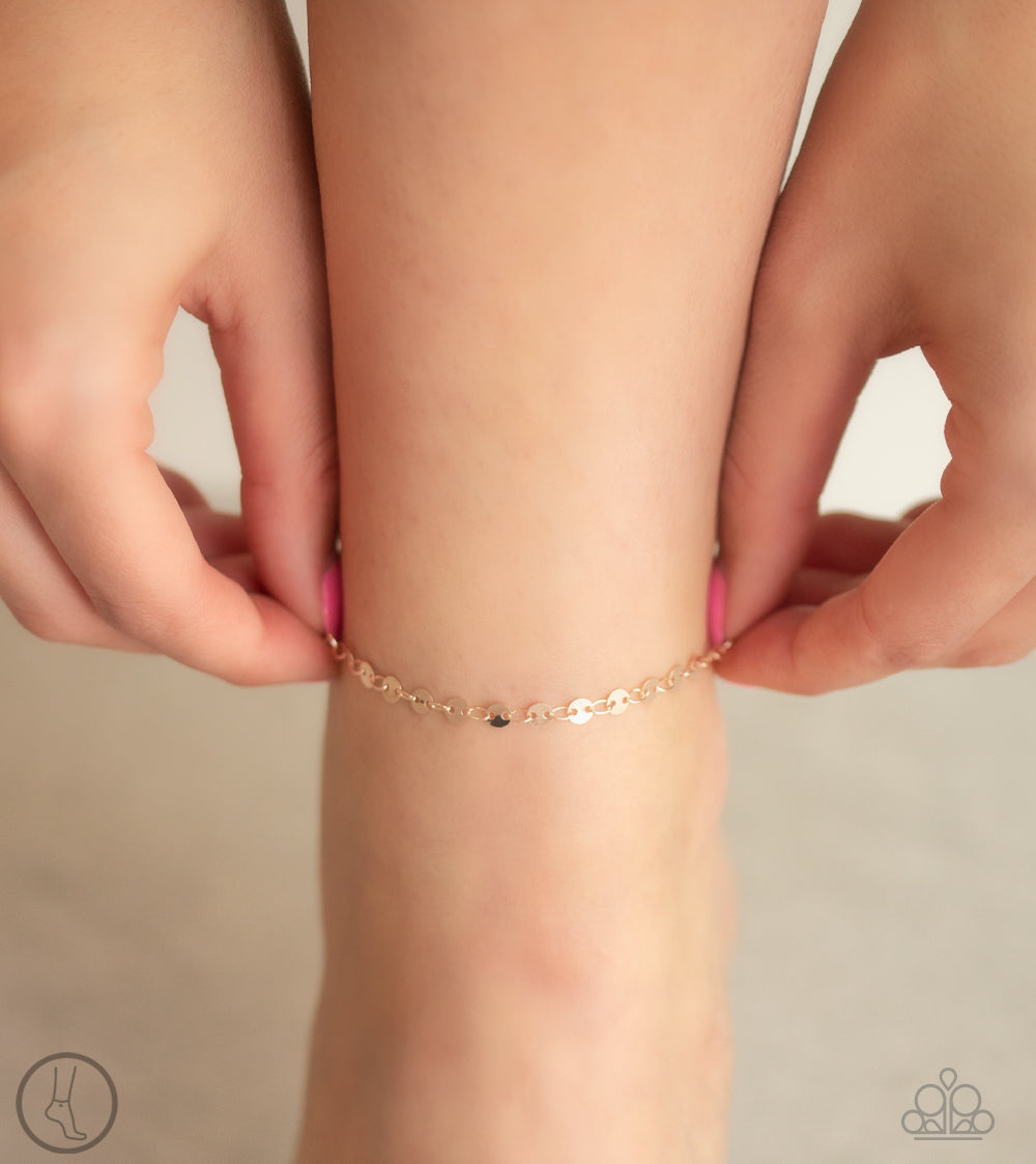 Beach Shimmer - rose gold - Paparazzi anklet
