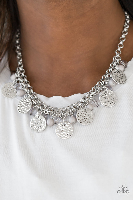 Beachfront Babe - silver - Paparazzi necklace