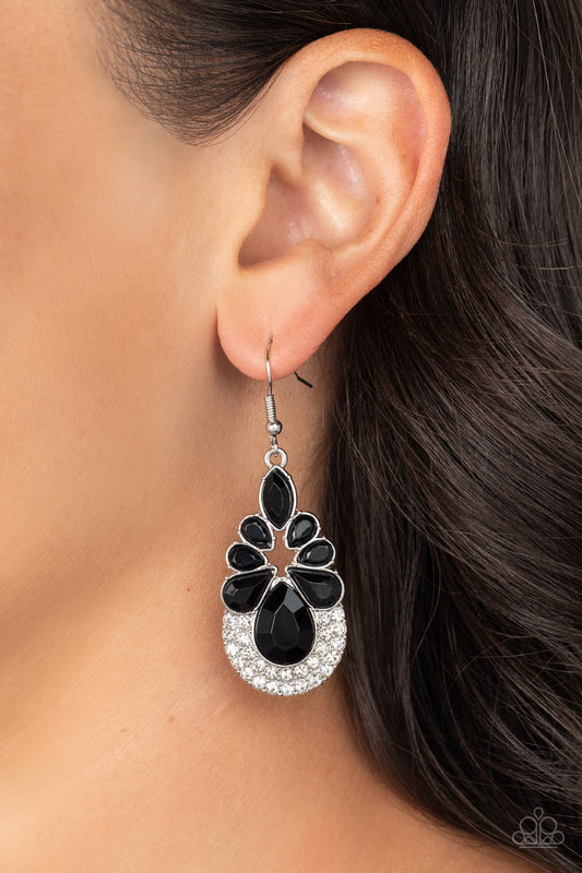 Beachfront Formal - black - Paparazzi earrings