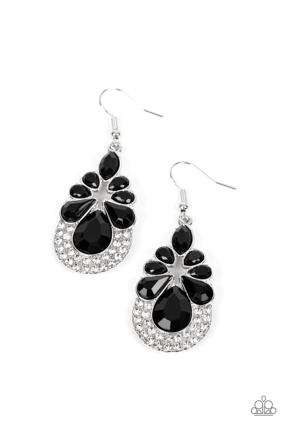 Beachfront Formal - black - Paparazzi earrings – JewelryBlingThing