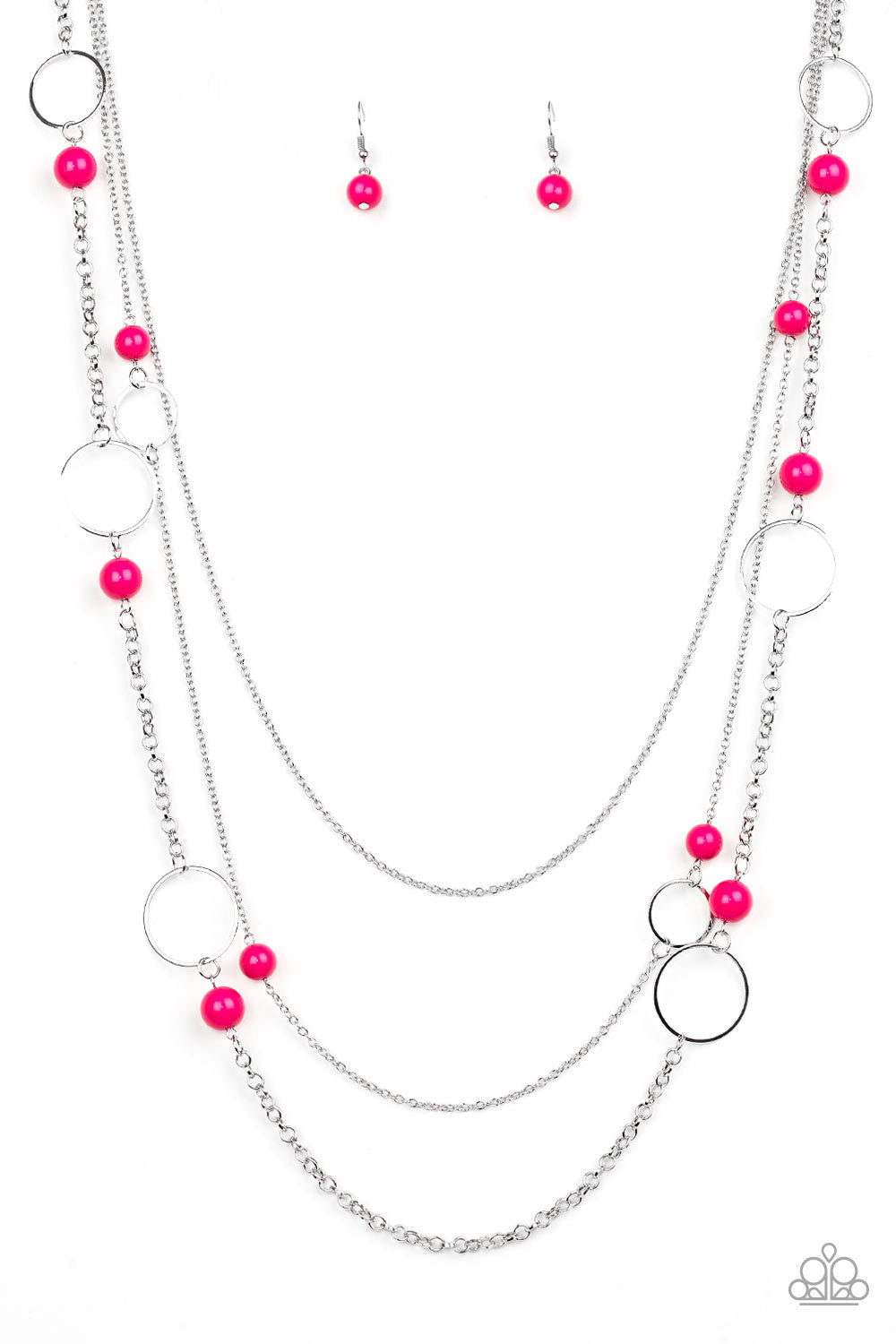 Beachside Babe - pink - Paparazzi necklace