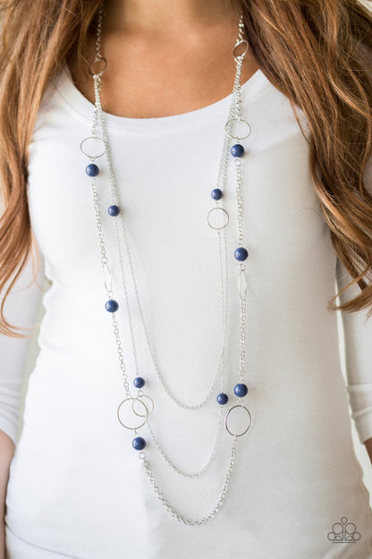 Beachside Babe - blue - Paparazzi necklace