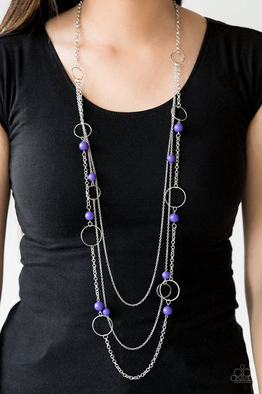 Beachside Babe - purple - Paparazzi necklace
