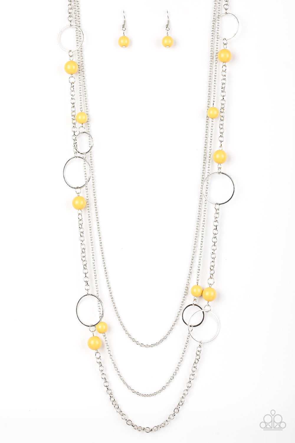 Beachside Babe - yellow - Paparazzi necklace