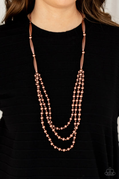 Beaded Beacon - copper - Paparazzi necklace