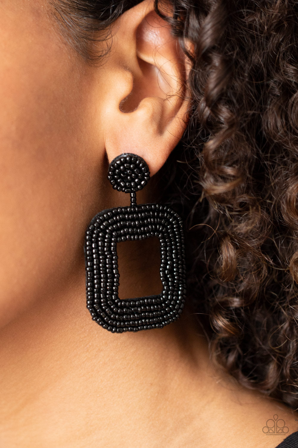 Beaded Bella - black - Paparazzi earrings