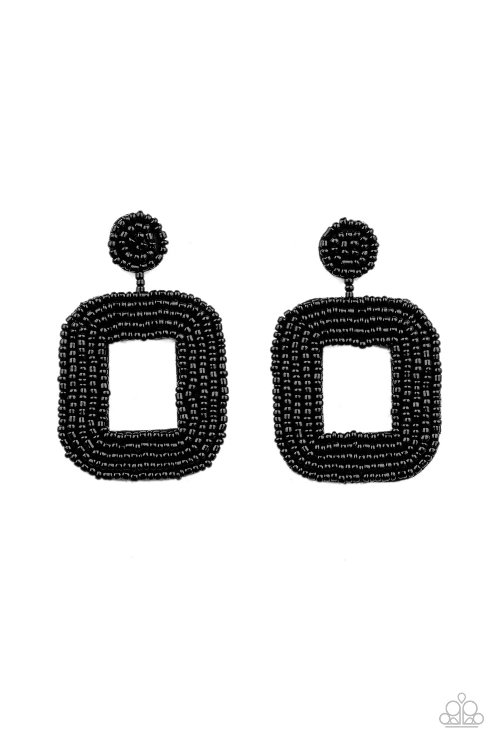 Beaded Bella - black - Paparazzi earrings