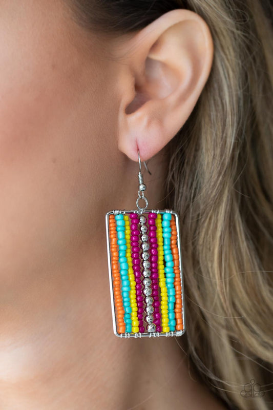 Beadwork Wonder - multi - Paparazzi earrings