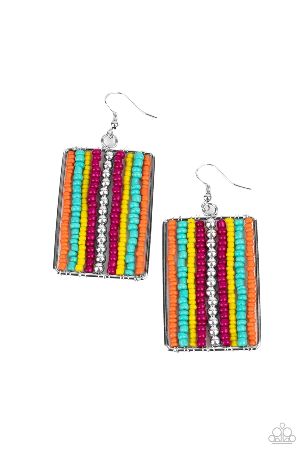 Beadwork Wonder - multi - Paparazzi earrings