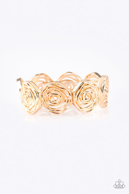 Beat Around the Rosebush - gold - Paparazzi bracelet