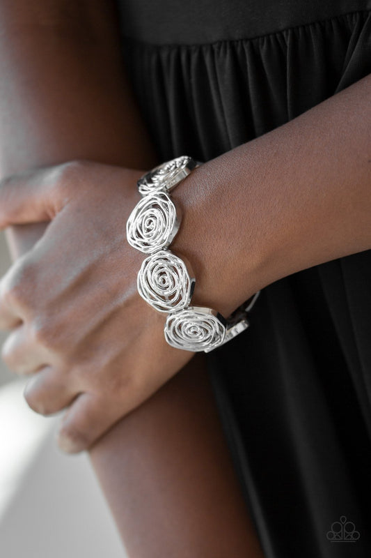 Beat Around the Rosebush - silver - Paparazzi bracelet