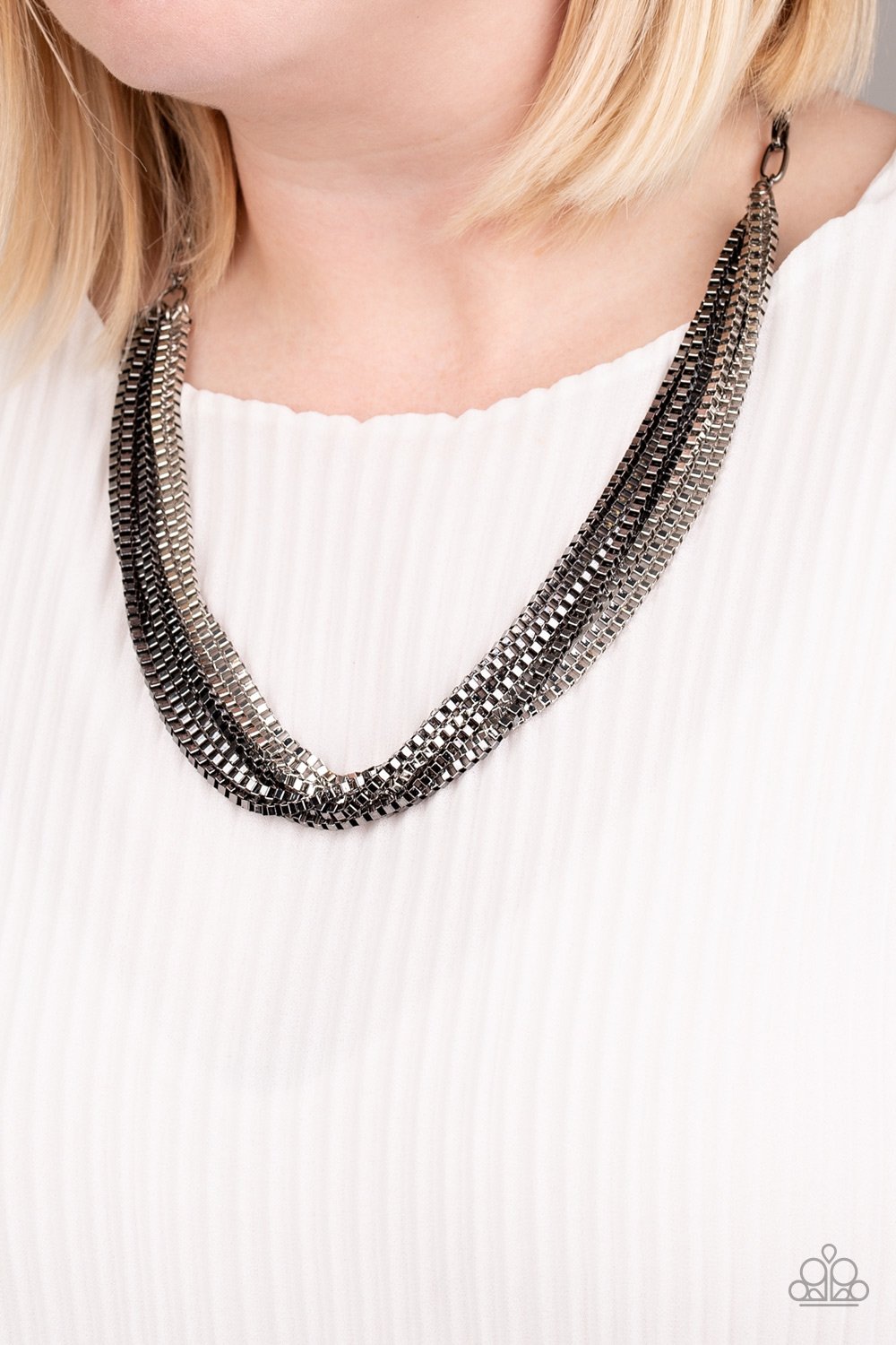 Beat Box Queen-black-Paparazzi necklace