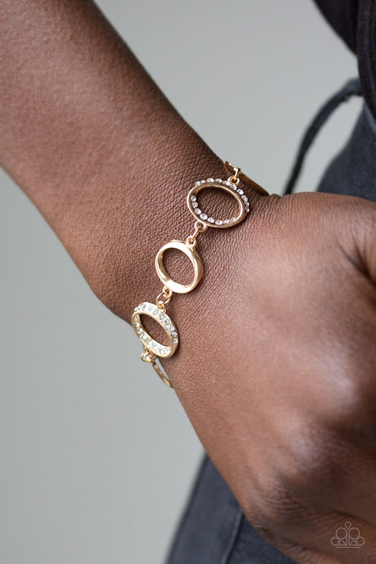 Beautiful Inside and Out-gold-Paparazzi bracelet