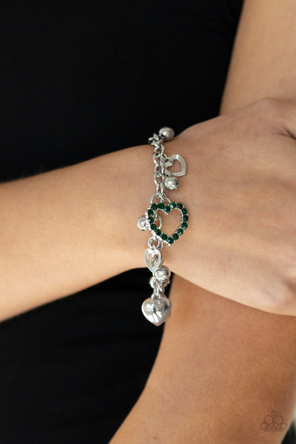 Beautifully Big-Hearted - green - Paparazzi bracelet