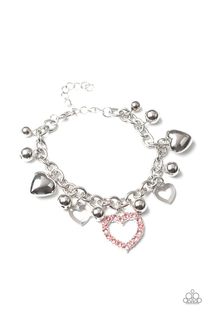 Beautifully Big-Hearted - pink - Paparazzi bracelet