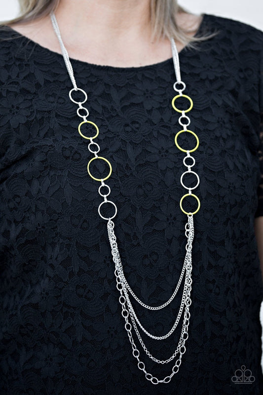 Beautifully Bubbly - yellow - Paparazzi necklace