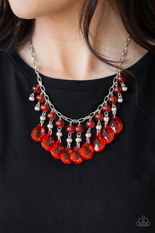 Beauty School Drop Out - red - Paparazzi necklace