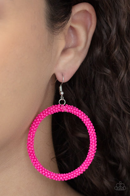 Beauty and the BEACH - pink - Paparazzi earrings