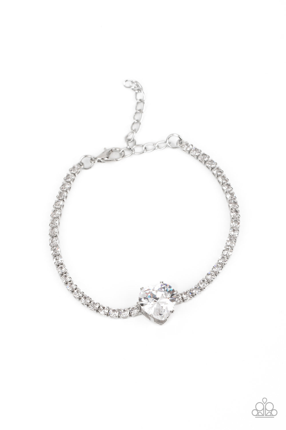 Bedazzled Beauty - white - Paparazzi bracelet