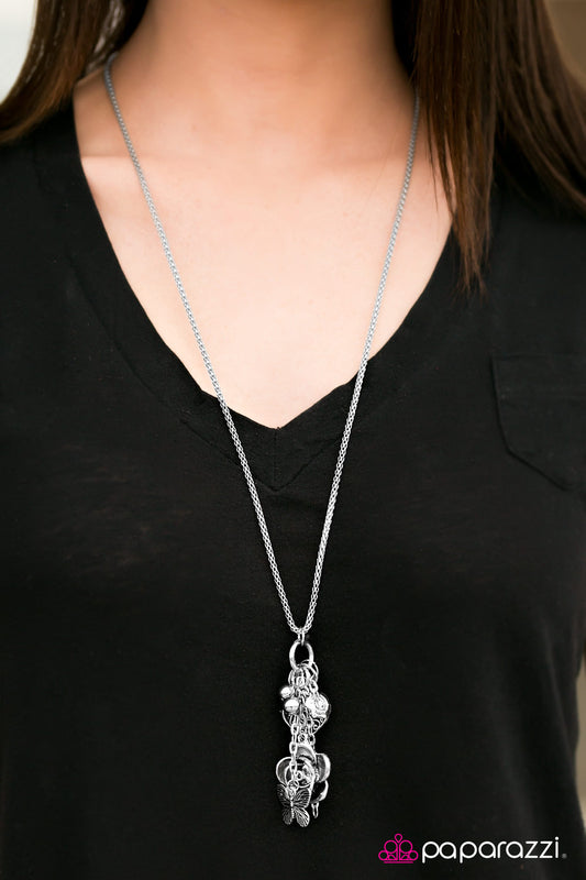 Bedtime Stories - Silver - Paparazzi necklace