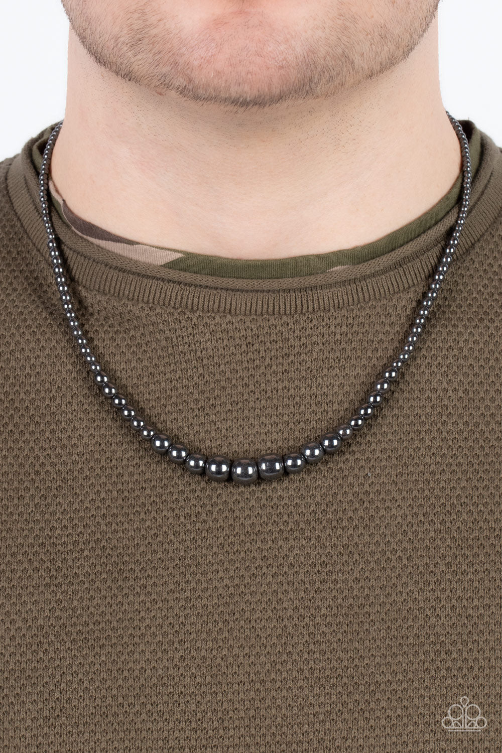 Beg, Borrow, or STEEL - black - Paparazzi MENS necklace