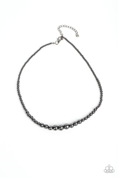 Beg, Borrow, or STEEL - black - Paparazzi MENS necklace